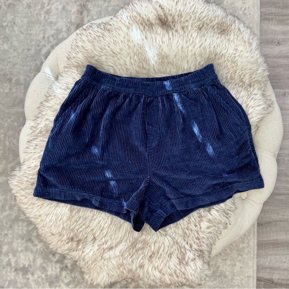 Aerie Navy Blue Velour Shorts